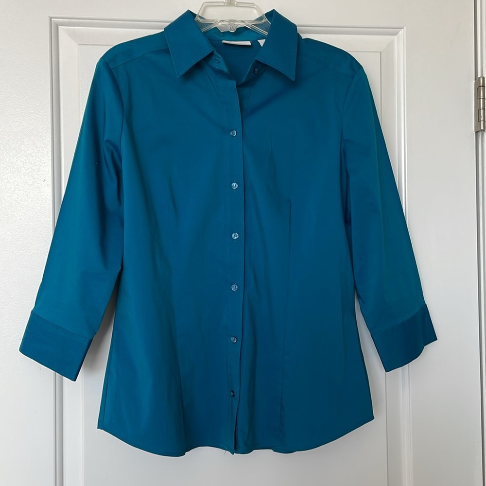 New York & Company Blue Dress Shirt